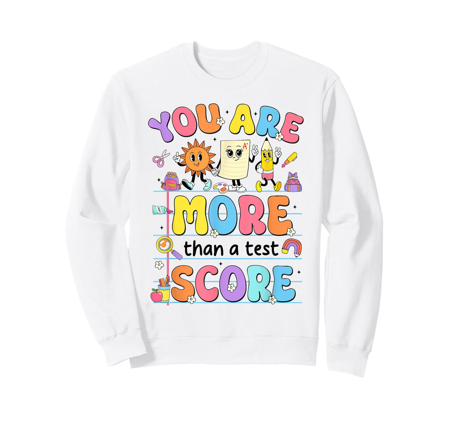 Groovy Testing Day Teacher You are More Than A Test Score T-Shirt