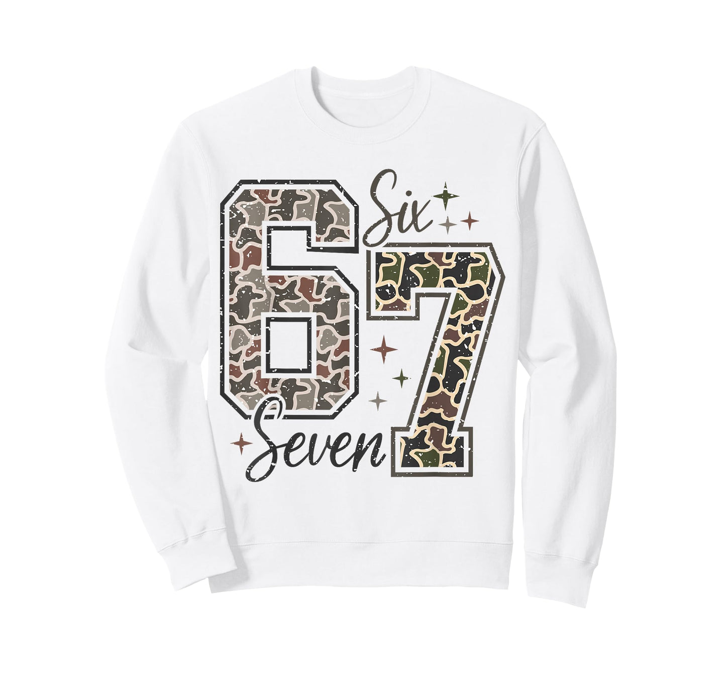 67 Camouflage 6 7 Boys Girls Six Seven Camo Girls & Womens T-Shirt