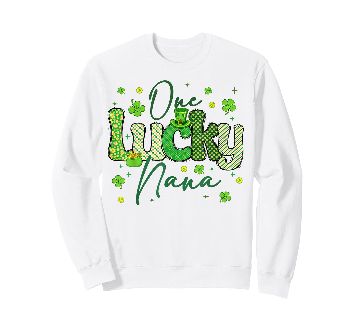 One Lucky Nana Funny Grandma Irish Shamrock St Patricks Day T-Shirt