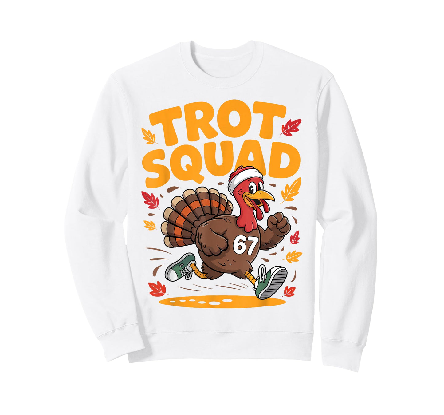 67 Meme Thanksgiving Turkey Trot Squad 67 Running Turkey T-Shirt