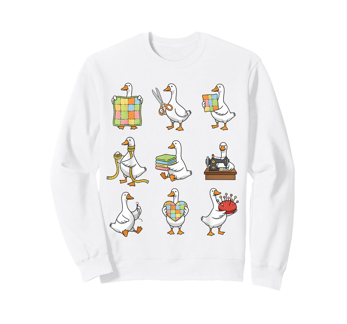 Quilting Lover Quilter Sewing Machine Patchwork Silly Goose T-Shirt