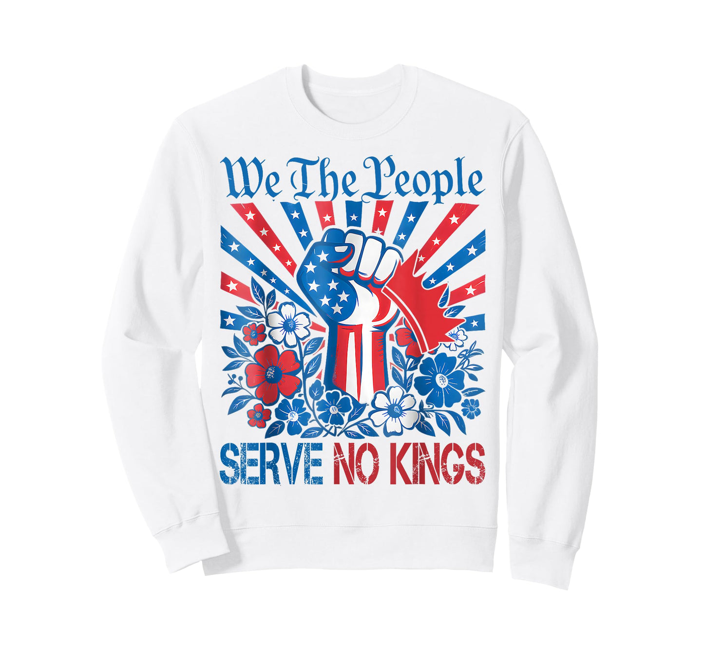 We The People Serve No Kings Stars Stripes America Patriotic T-Shirt