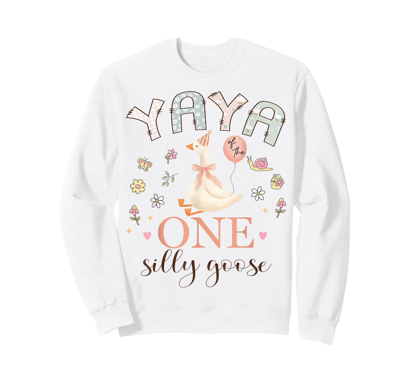 Yaya of The One Silly Goose 1st Birthday Girl Matching T-Shirt