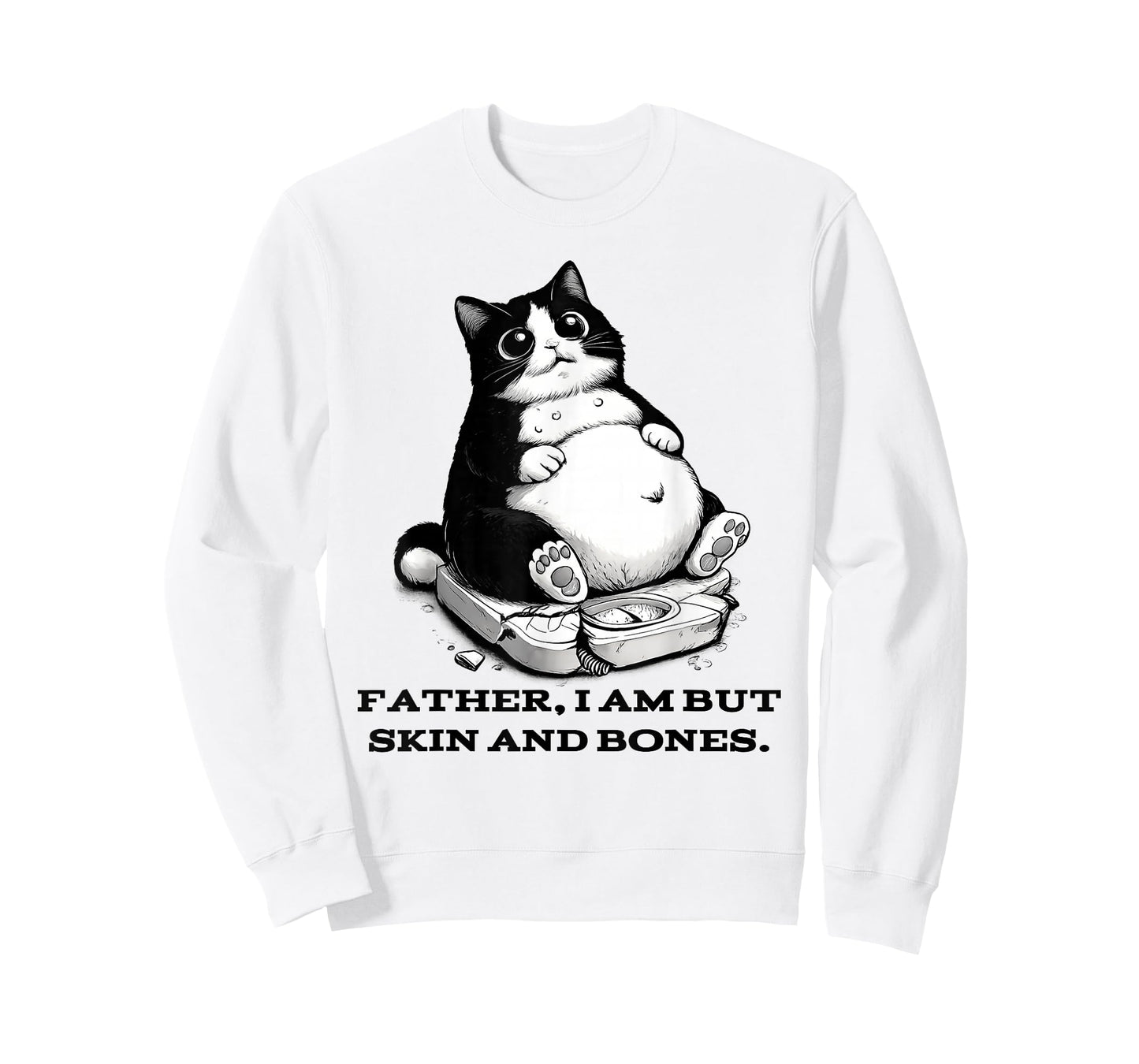 Funny Cat Father I Am But Skin and Bones T-Shirt