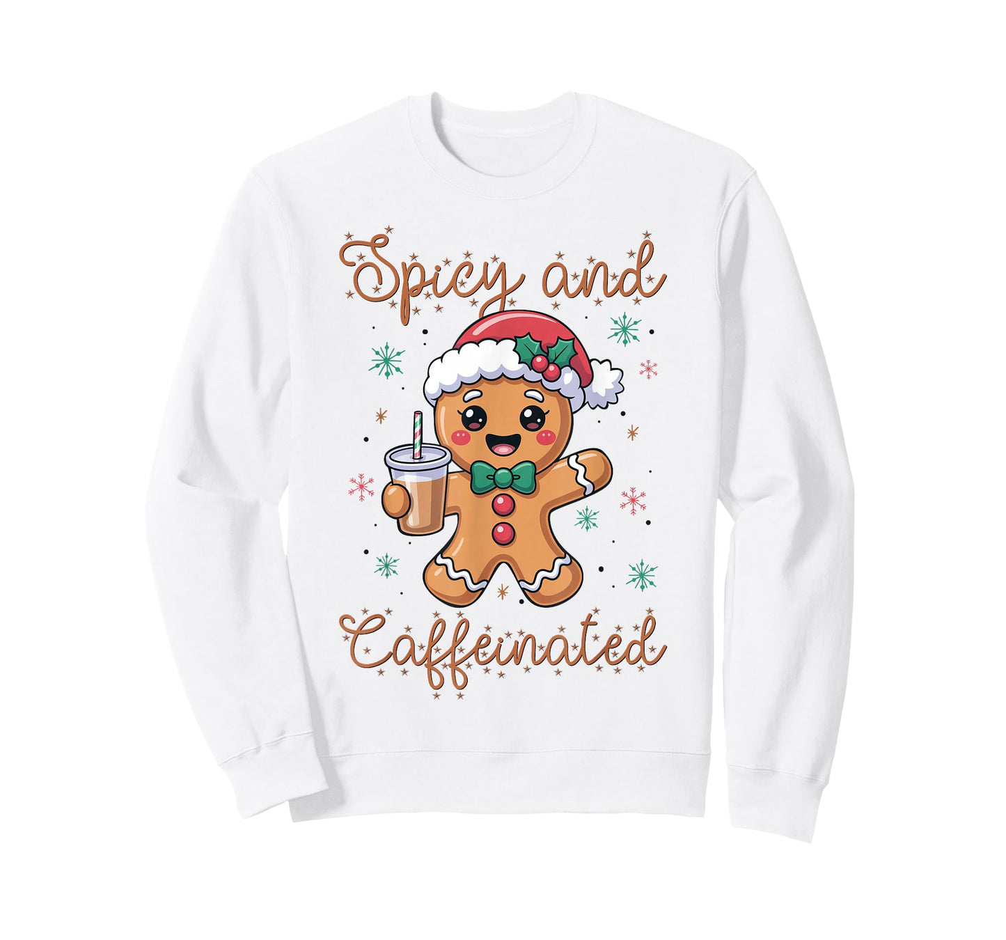 Spicy and Caffeinated Coffee Women Gingerbread Christmas T-Shirt