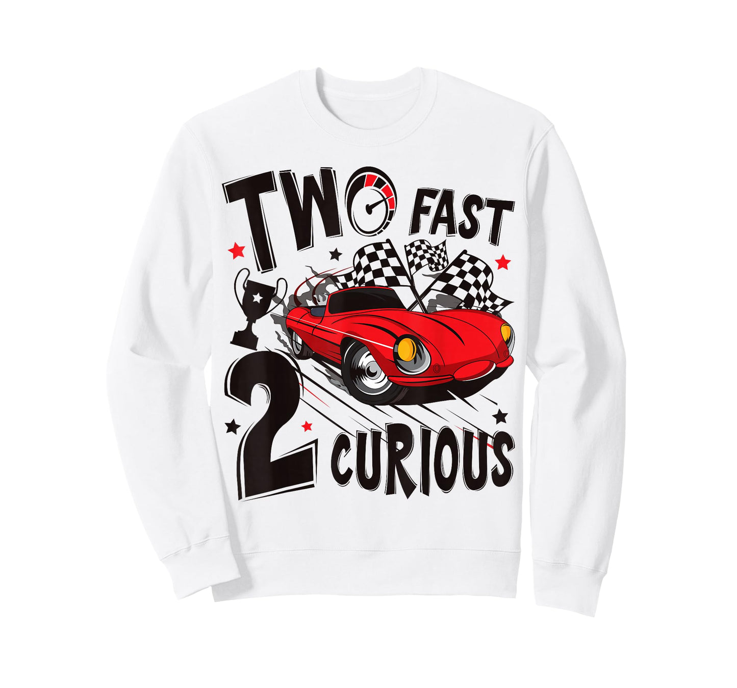 Two Fast 2 Curious Racing 2nd Birthday 2yr Year Old T-Shirt