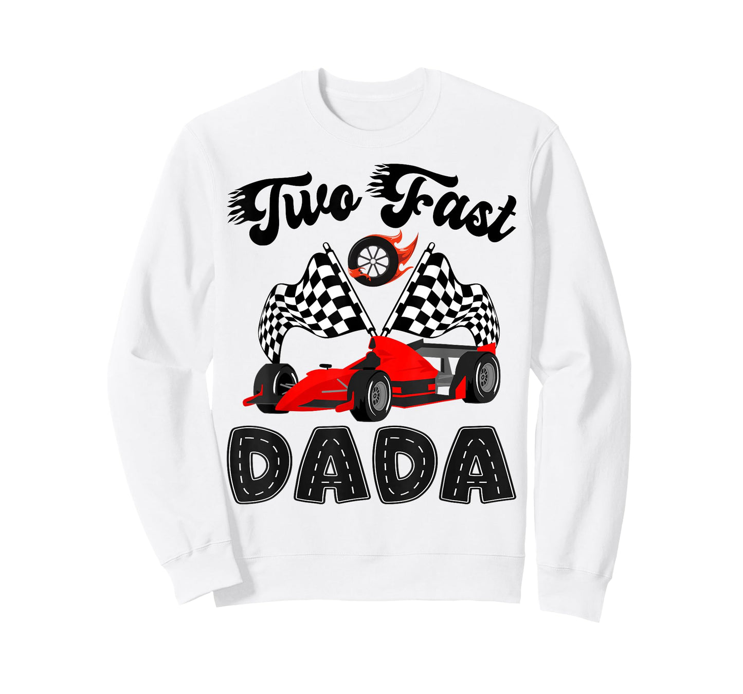 Two Fast Dada of The Birthday Boy Racing Car Party T-Shirt