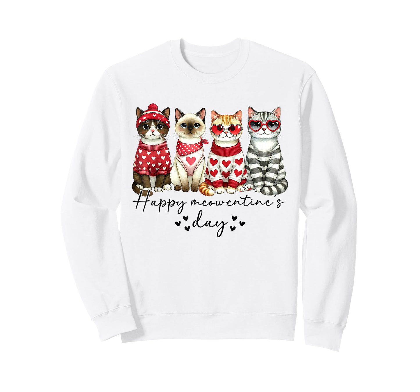 Happy Meowentine's Day Cute Valentines Funny Cat Squad T-Shirt