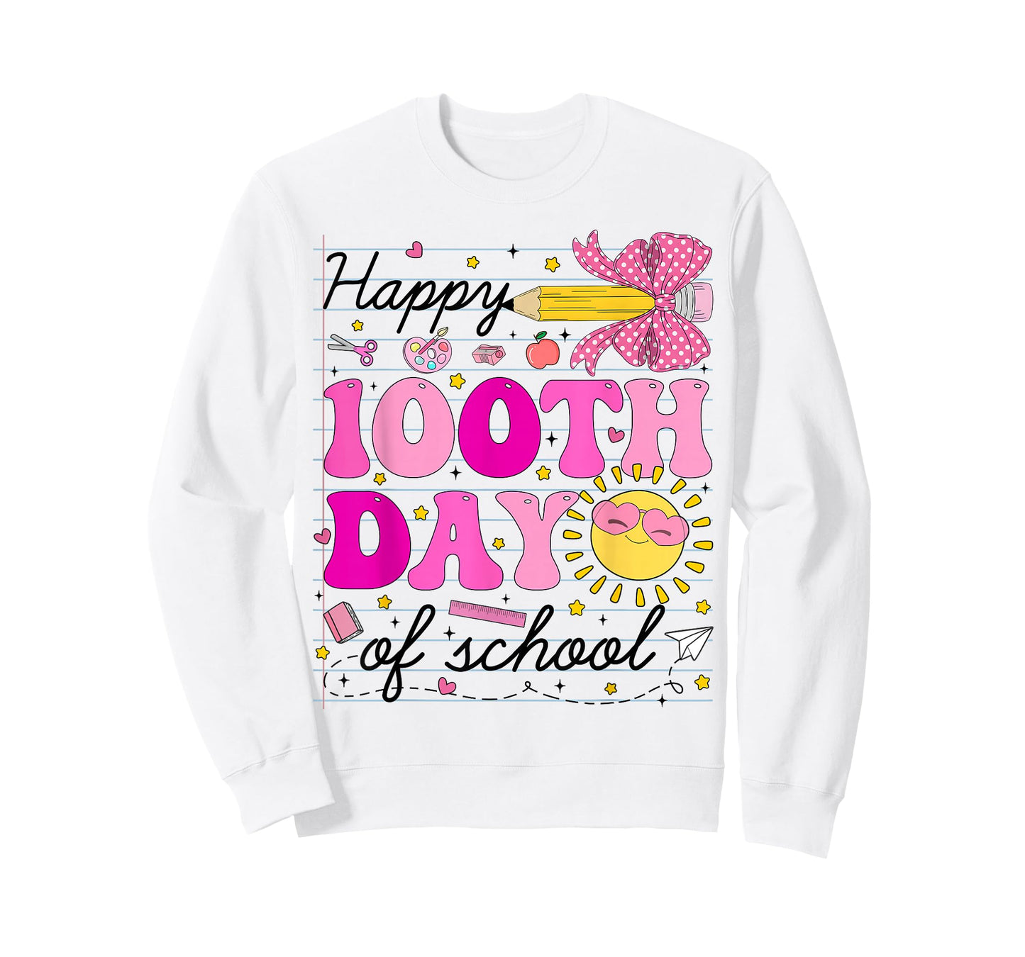 Happy 100 Days of School Coquette 100th Day Teachers Girls T-Shirt