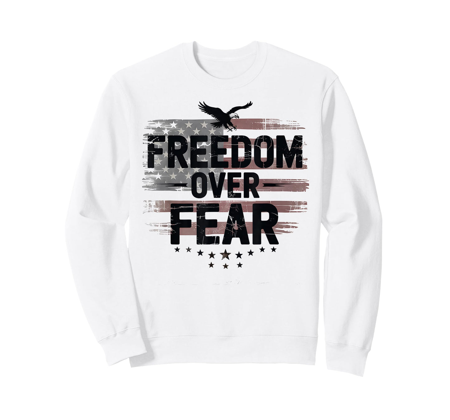 Patriotic Freedom Over Fear No Kings in America Resist Eagle T-Shirt