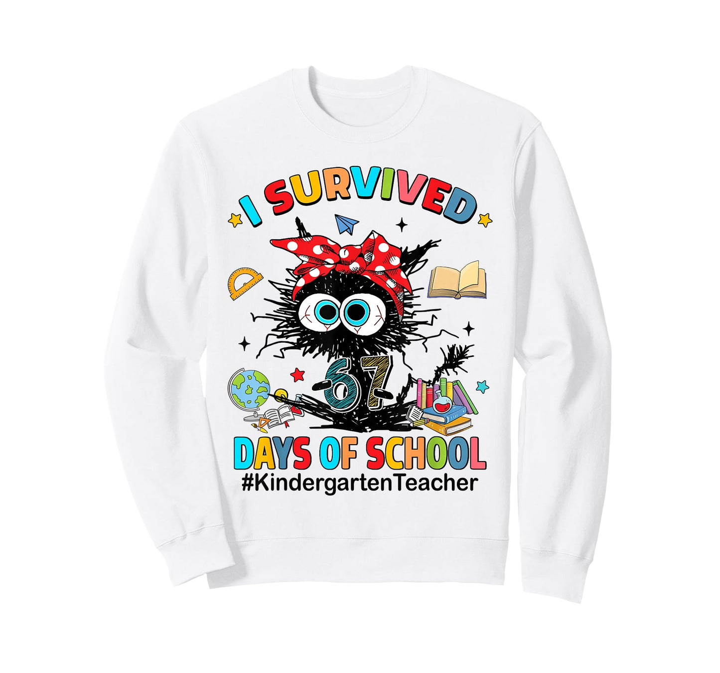 I Survived 67 Days of School Kindergarten Teacher T-Shirt