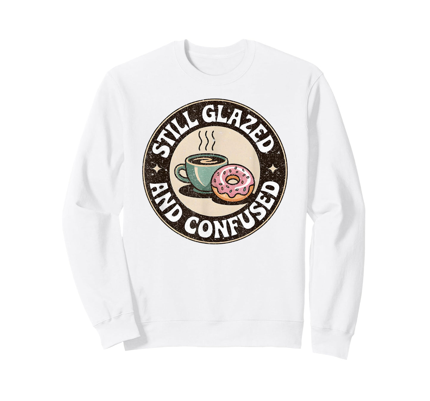 Favorite Food Carbs Pink Doughnut Coffee Glazed and Confused T-Shirt