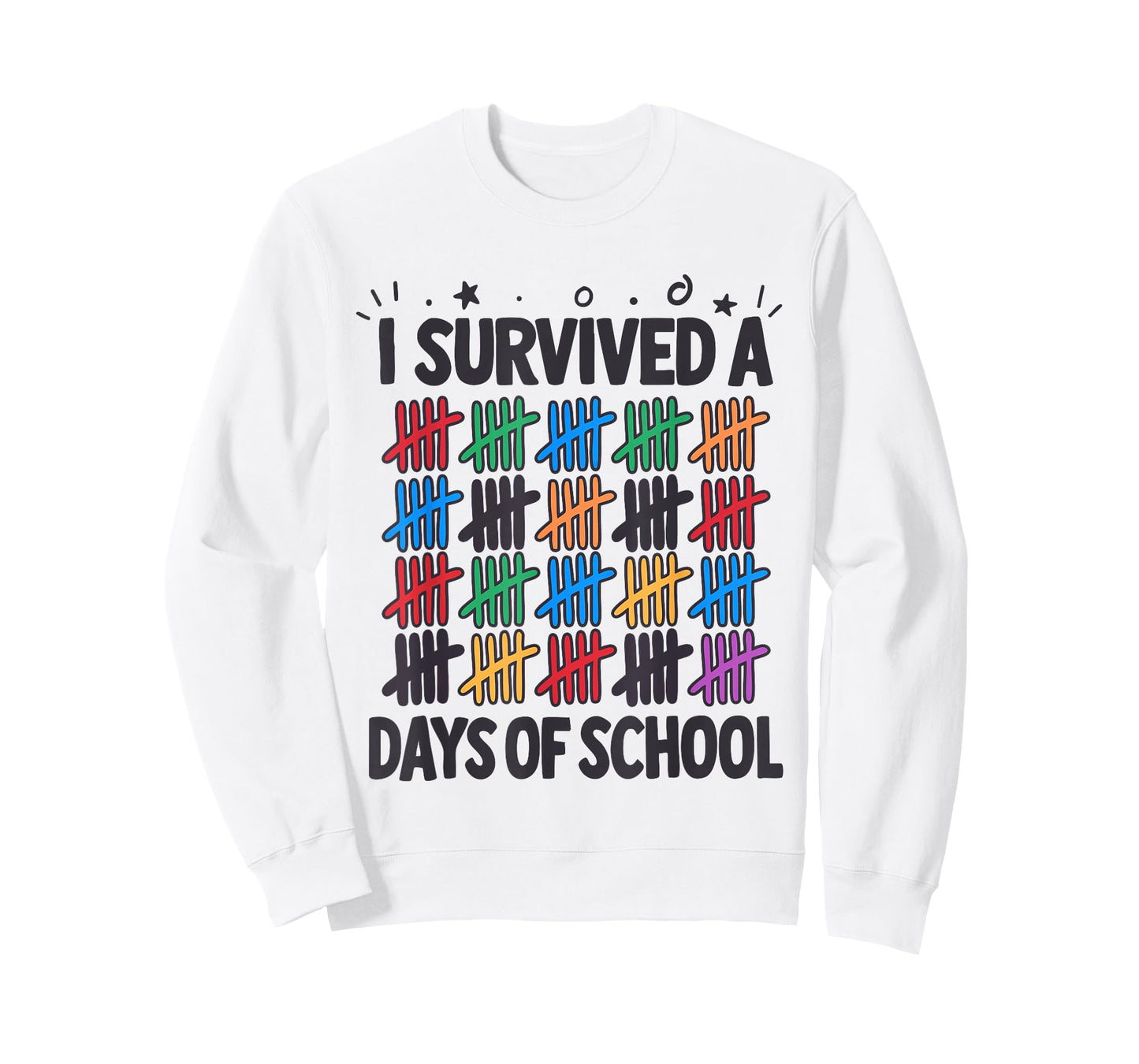 I Survived A 100 Days of School Tally Marks T-Shirt