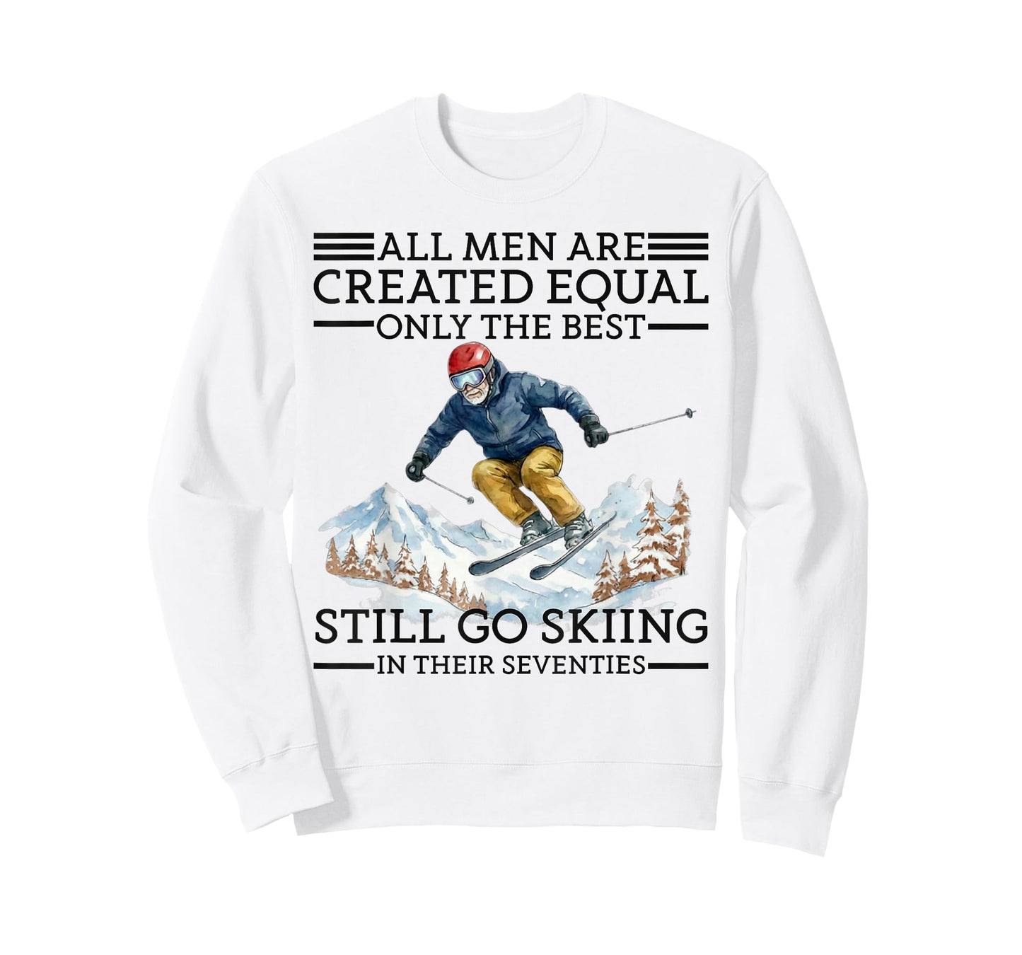 70th Birthday Skier Gifts Man 70 Years Old Skiing Lover T-Shirt
