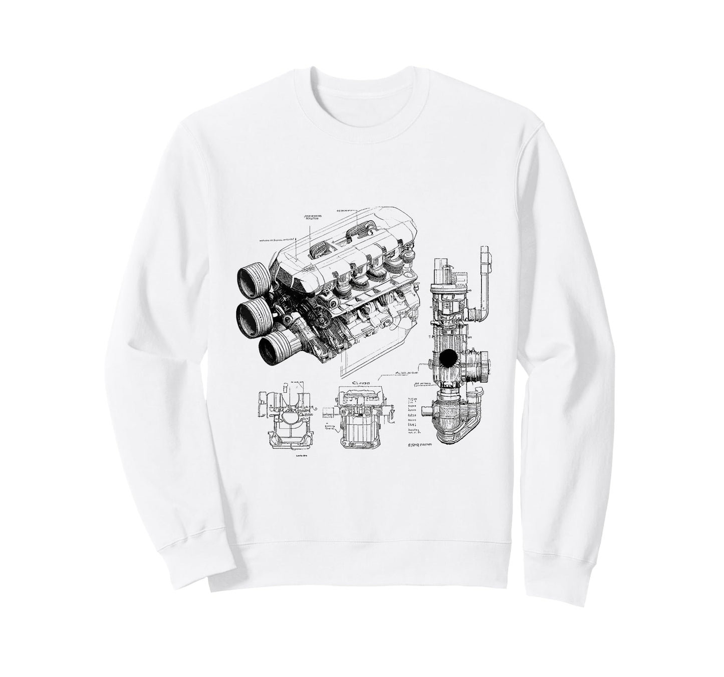 Mechanics Car Enthusiast Gifts Men Engine Pieces Cars T-Shirt