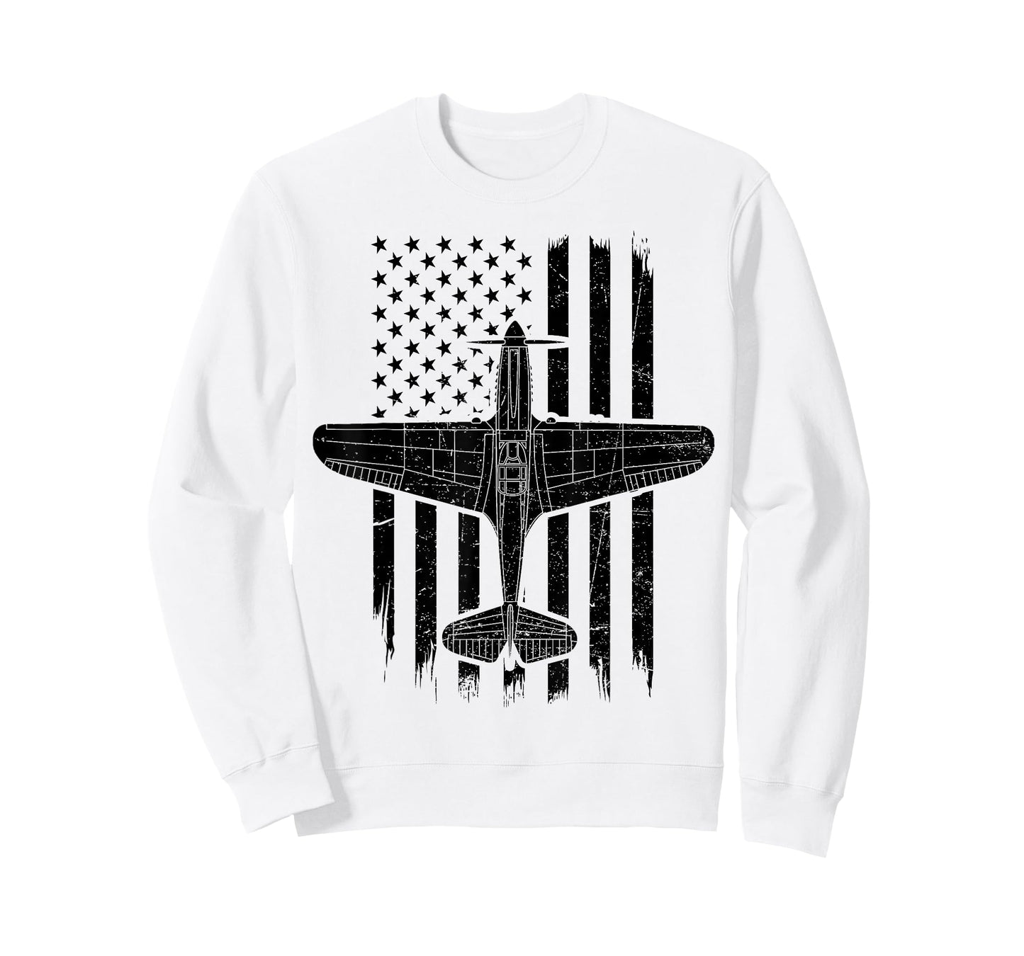 P-40 Warhawk Flag US Military WW2 Fighter Aircraft Bomber T-Shirt