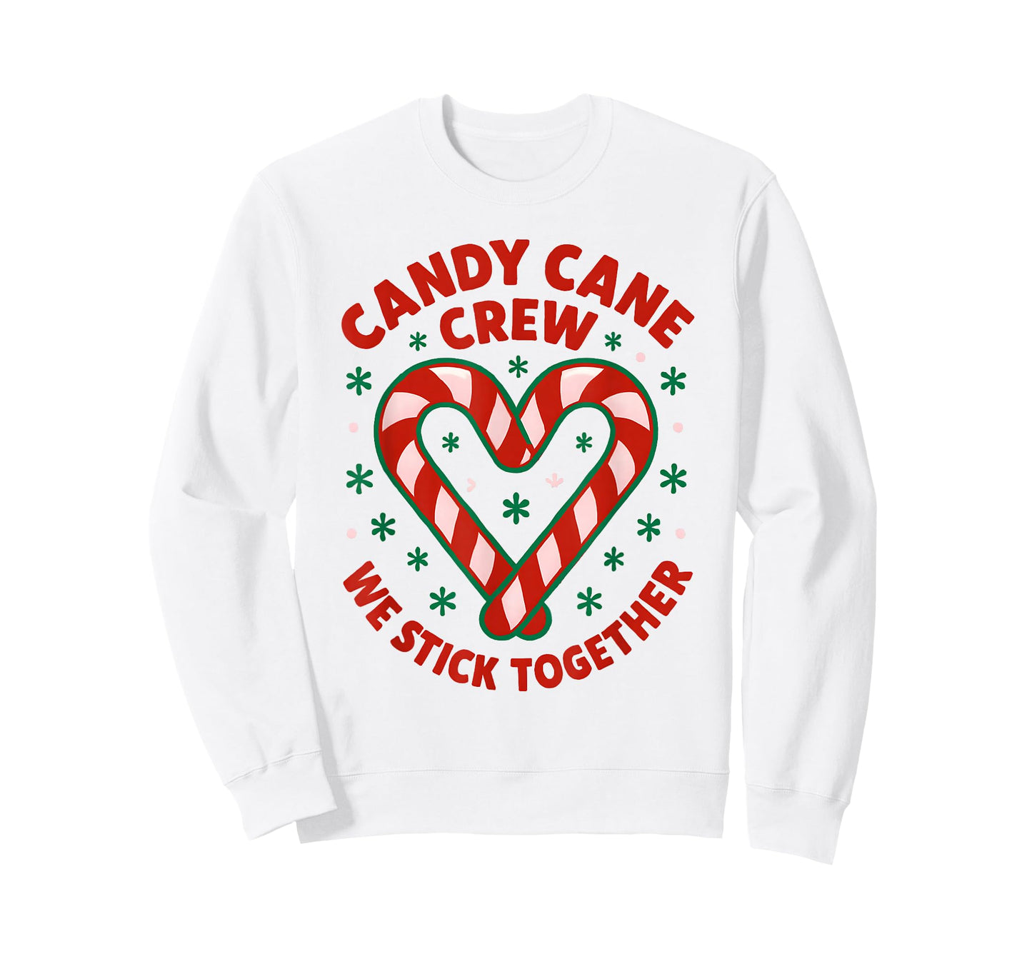 Christmas Candy Cane Crew We Stick Together T-Shirt