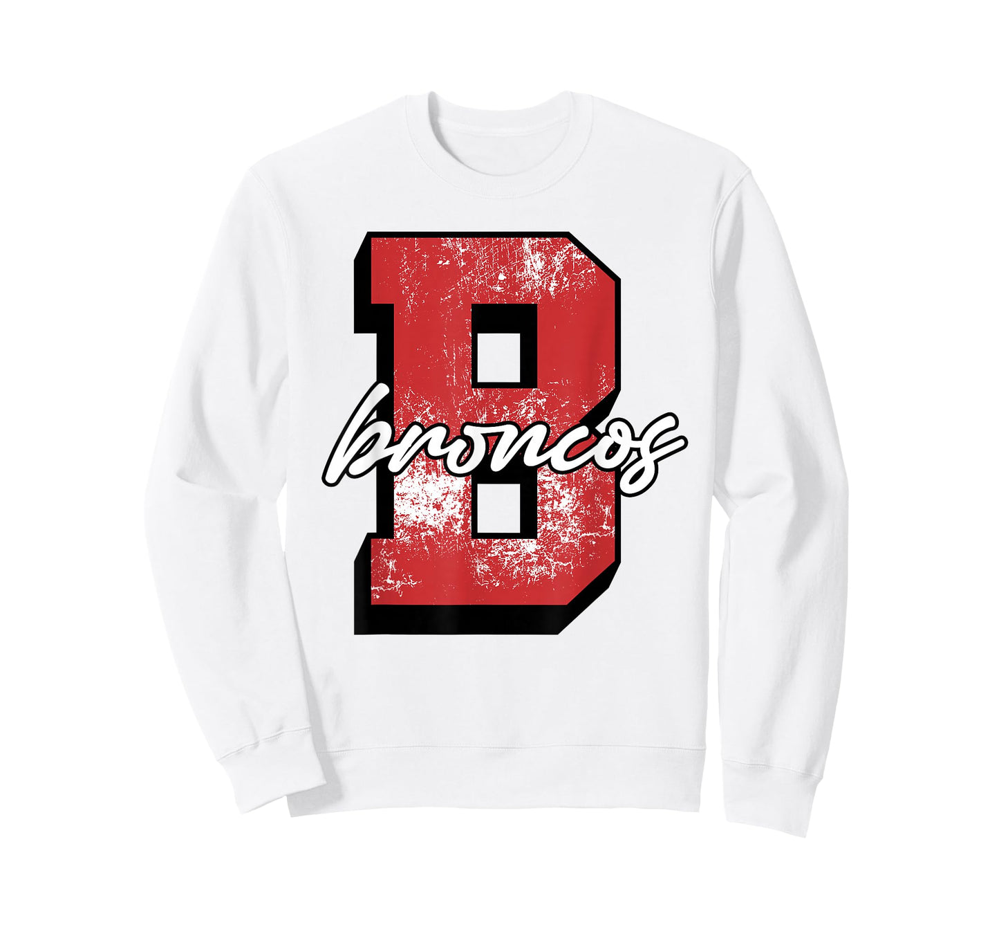 Red Broncos School Spirit Game Day Mascot Bronco Pride T-Shirt