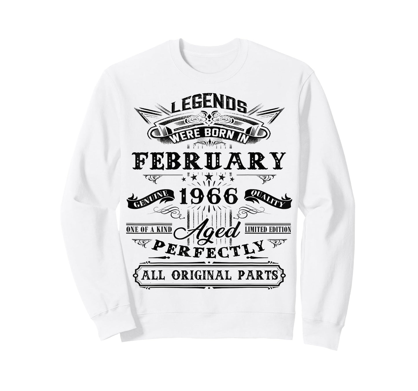 60th Birthday Gift Legend Born in February 1966 60 Yrs Old T-Shirt
