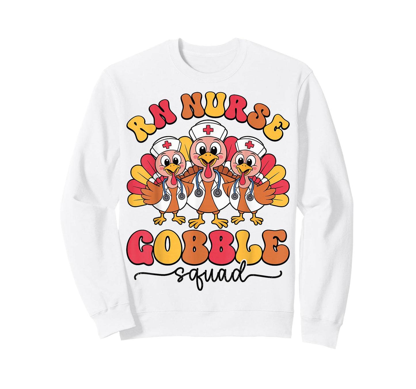 RN Nurse Gobble Squad Thanksgiving Registered Nurse Turkey T-Shirt