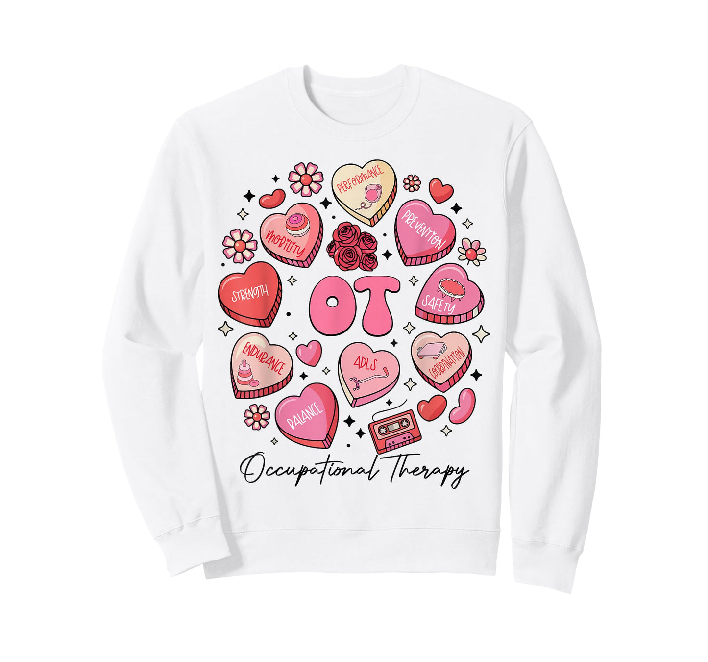 Cute Occupational Therapy Valentines OT Therapist Hearts T-Shirt