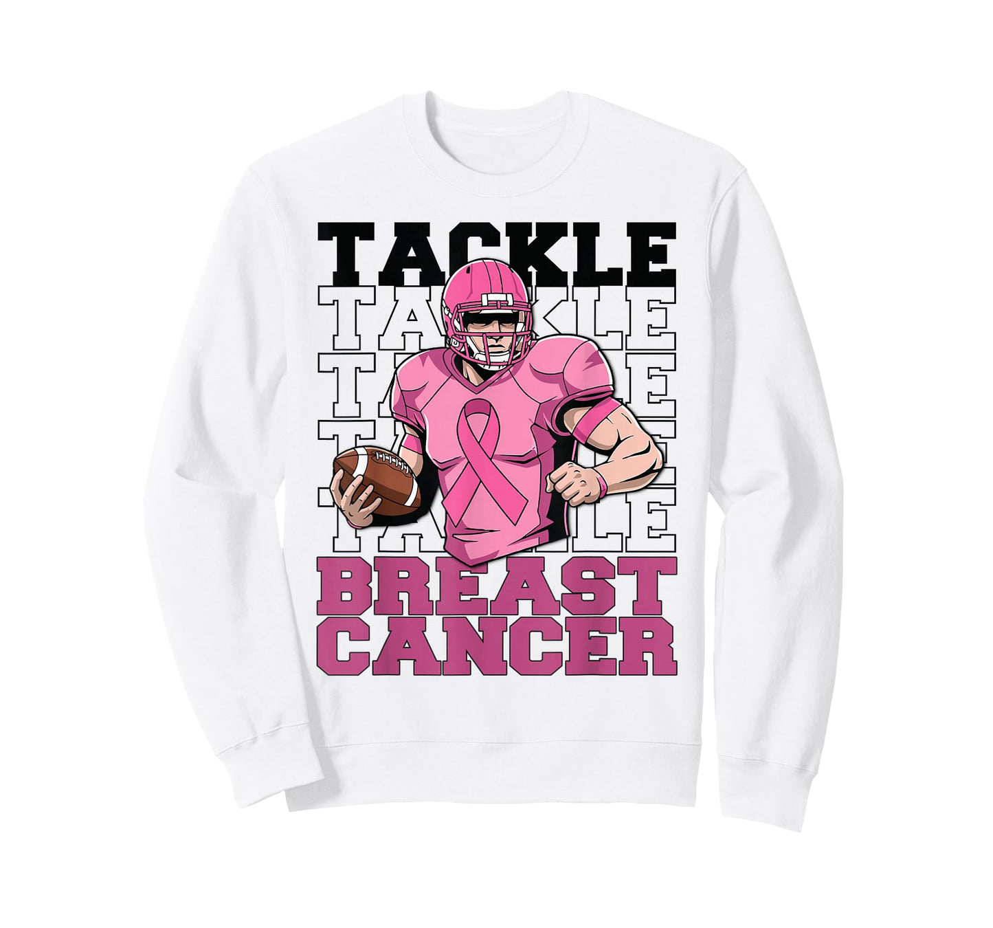 Tackle Breast Cancer Awareness American Football Women Kids T-Shirt