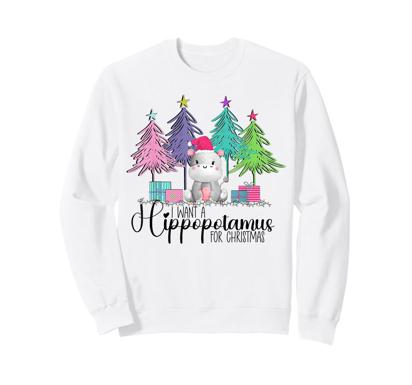 I Want A Hippopotamus for Christmas Xmas Hippo for Kid Women T-Shirt