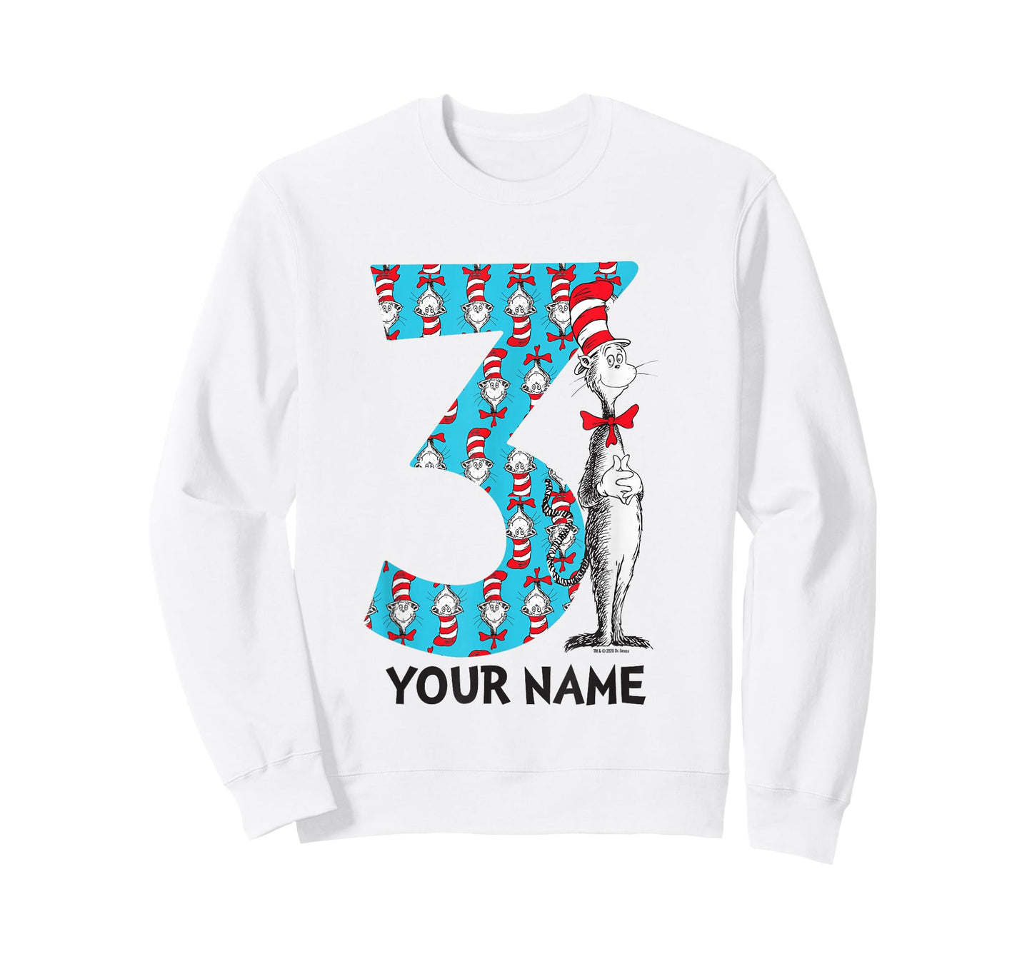 Cat in The Hat Customizable Name 3rd Birthday Celebration