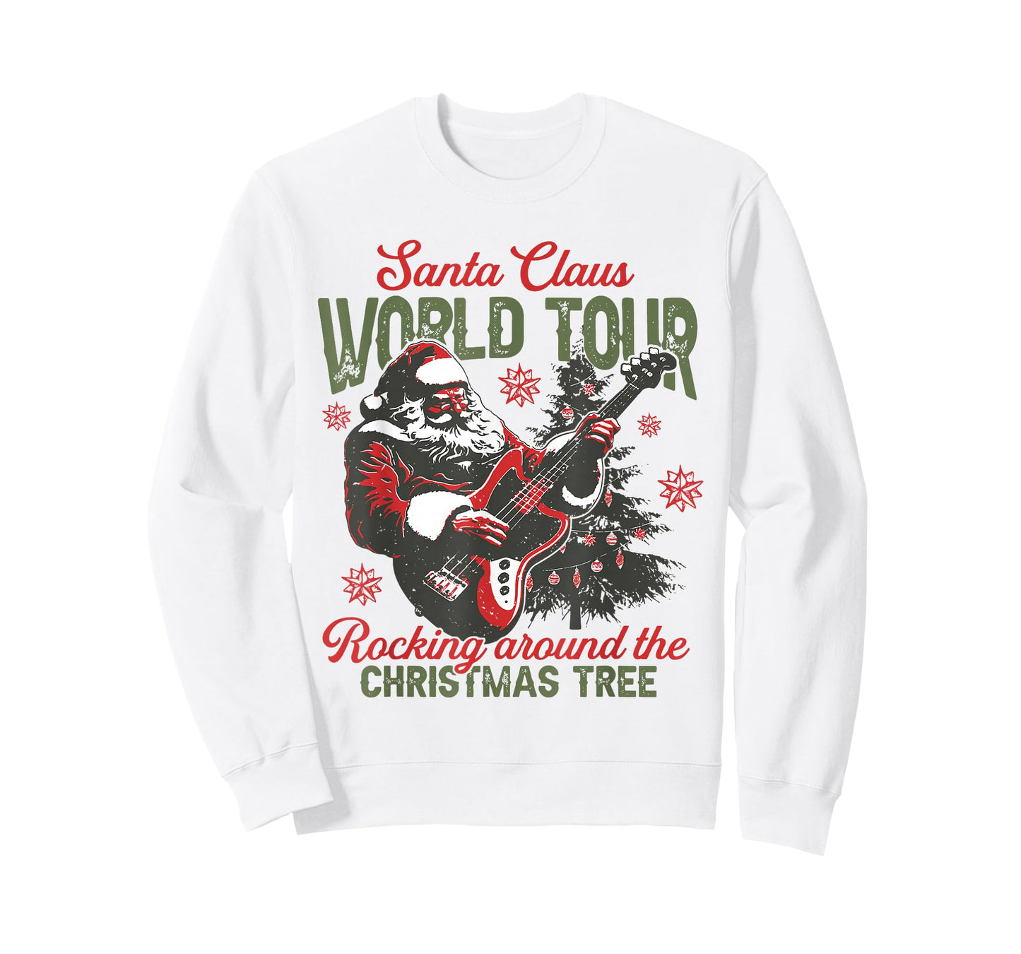 Santa Claus World Tour Rocking Around The Christmas Tree T-Shirt