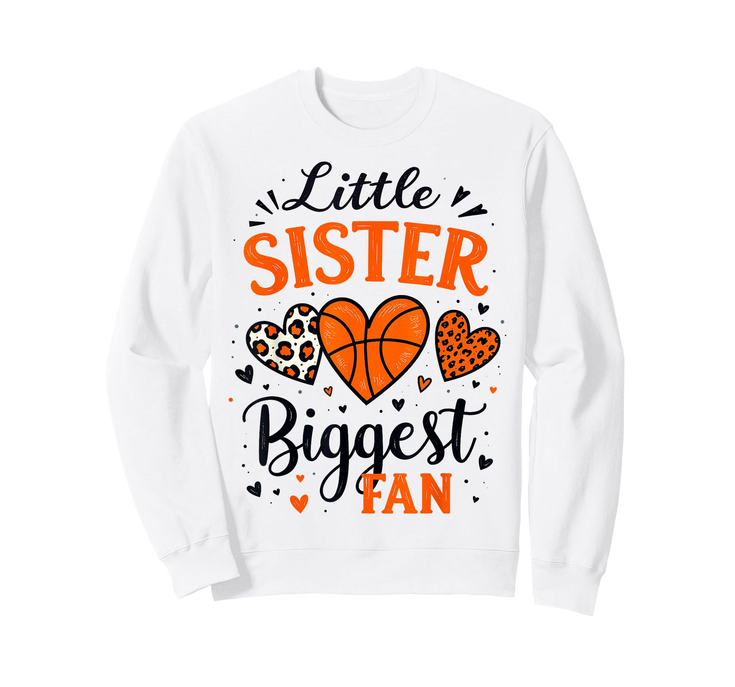 Little Sister Biggest Fan Brother Bigster of Basketball Girl T-Shirt