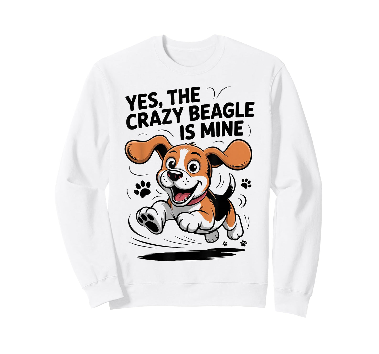 Crazy Beagle is Mine Cute Pet Dog Lover Cartoon Funny Beagle T-Shirt