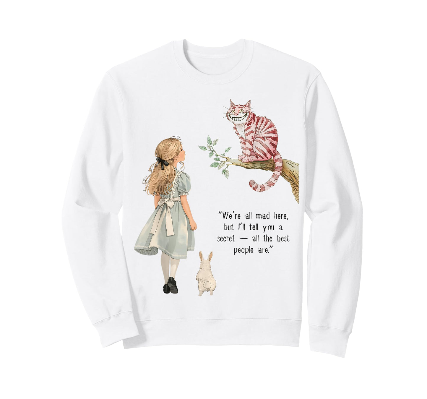 Alice Adventures Wonderland Retro Childrens Vintage Book Day T-Shirt