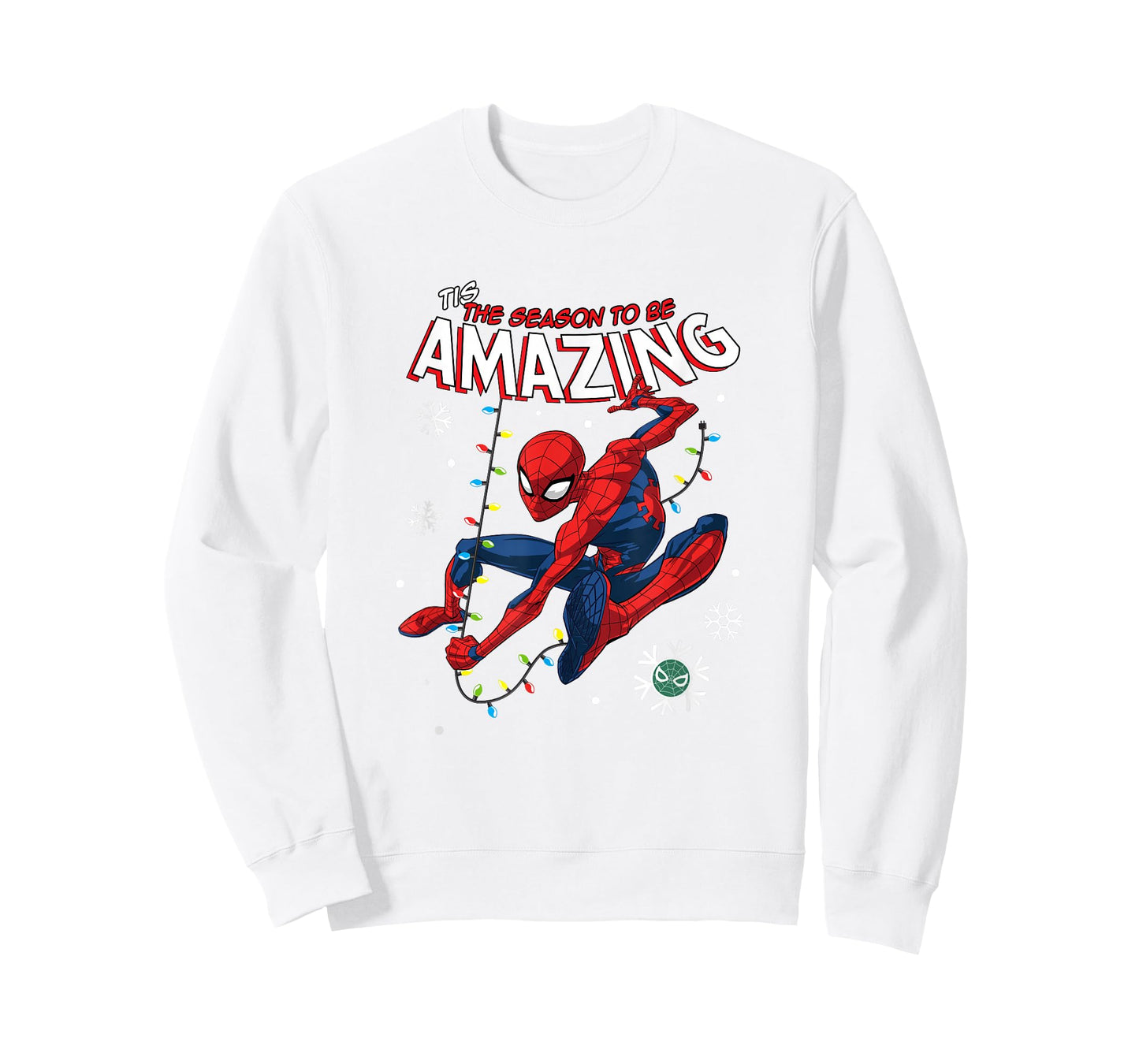 Marvel Comics Spider-Man Christmas Lights Web Crawler T-Shirt