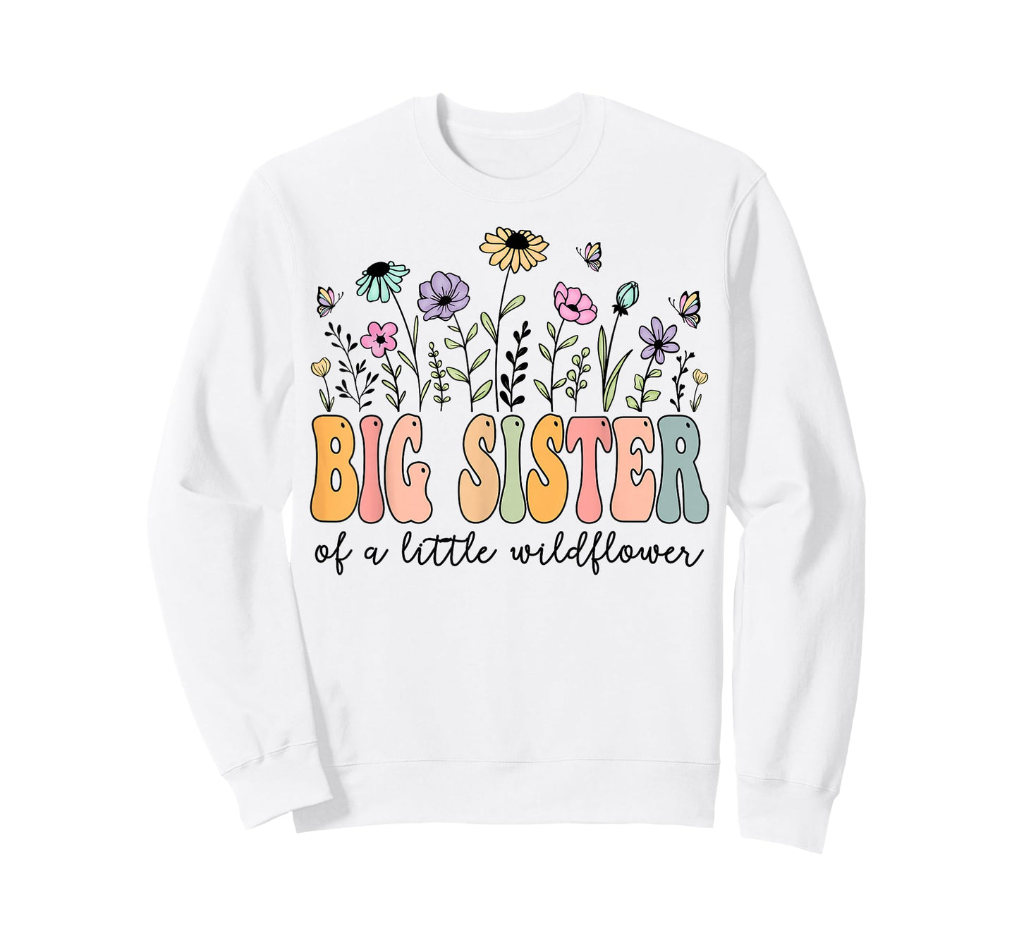 Big Sister of The Little Wildflower Birthday Girl Party T-Shirt