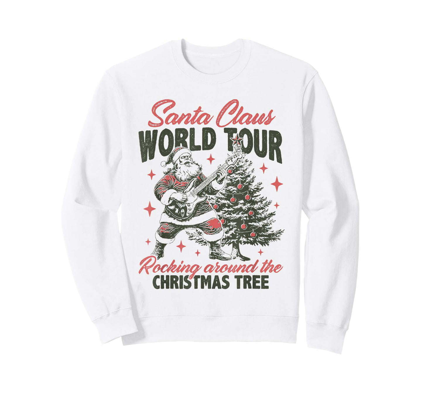 Santa Claus World Tour Rocking Around The Christmas Tree T-Shirt