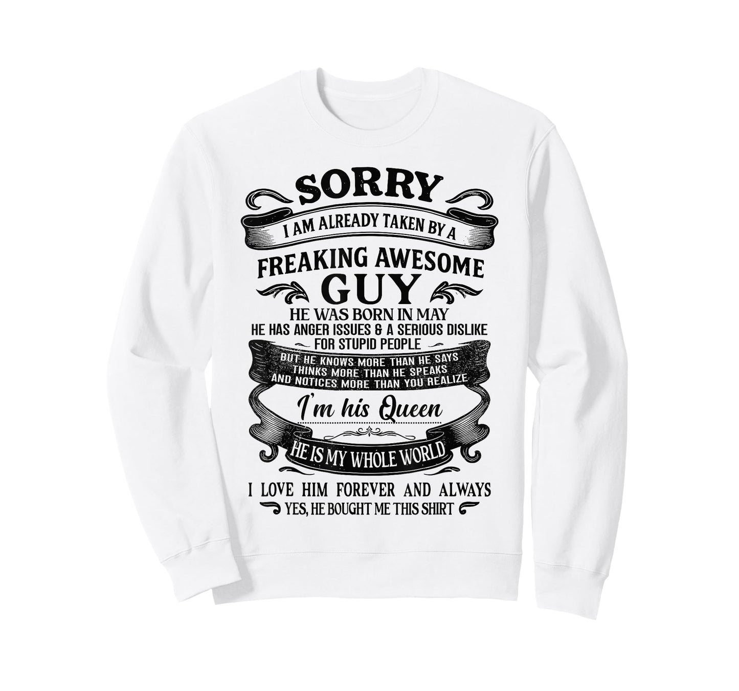 I Am Already Taken by Freaking Awesome Guy Born in May T-Shirt