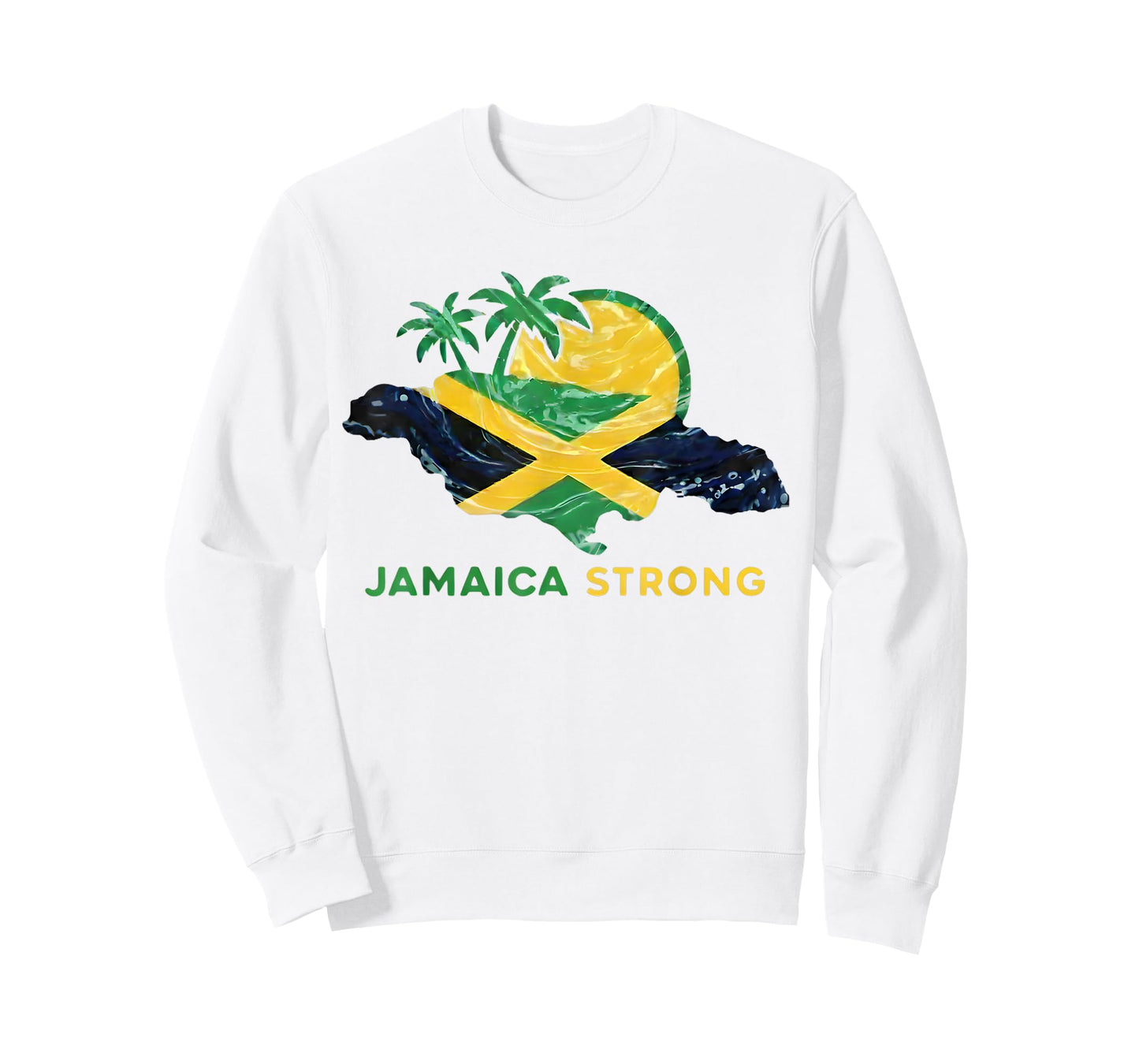 Jamaica Strong I Love Jamaican Flag Heart Women Men T-Shirt