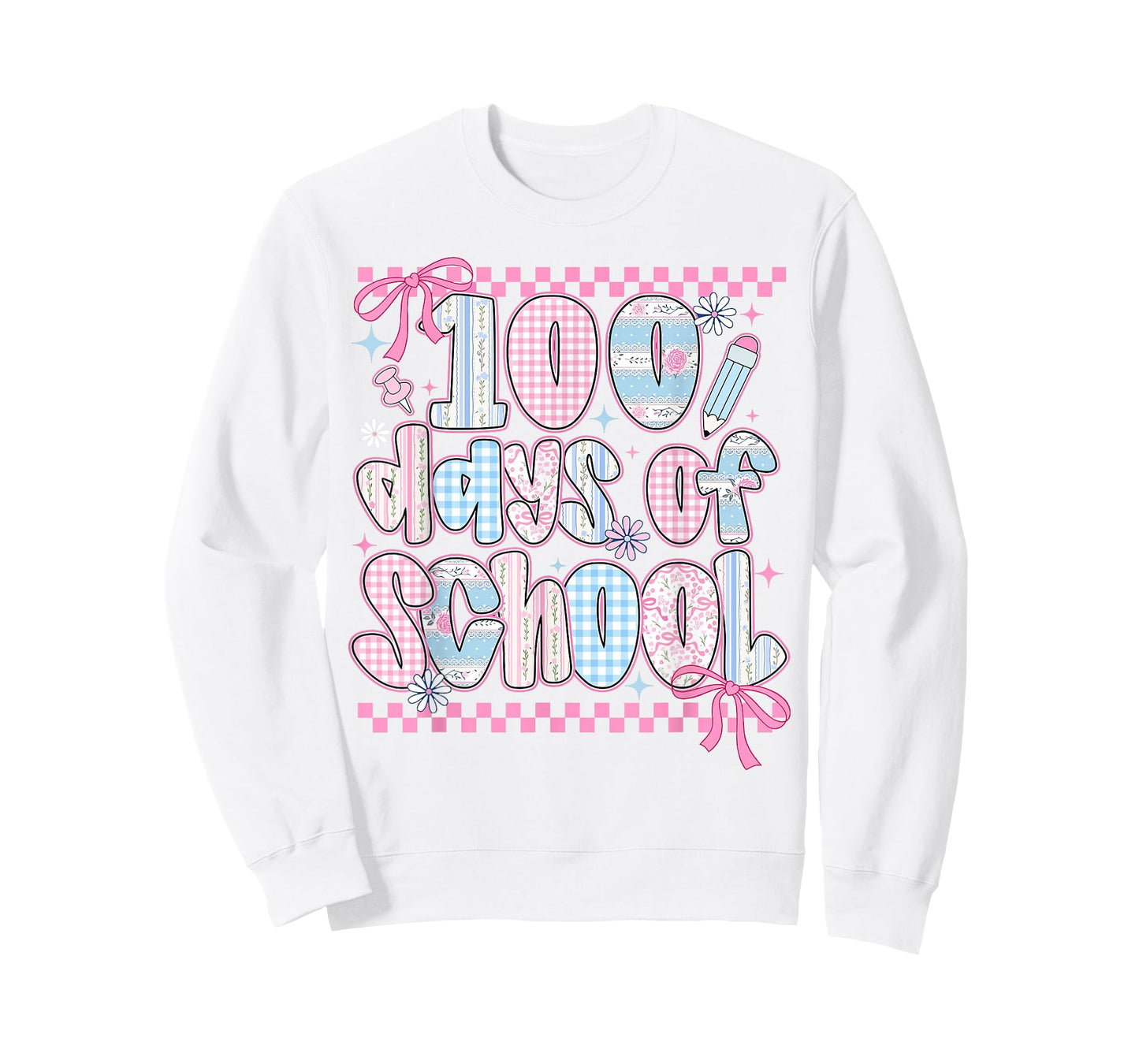 Coquette Happy 100 Days of School Girls 100th Day Teacher T-Shirt