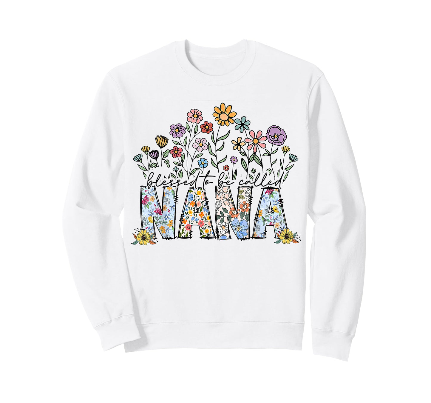 Blessed to Be Called Nana Floral Women Girls Mothers Day T-Shirt
