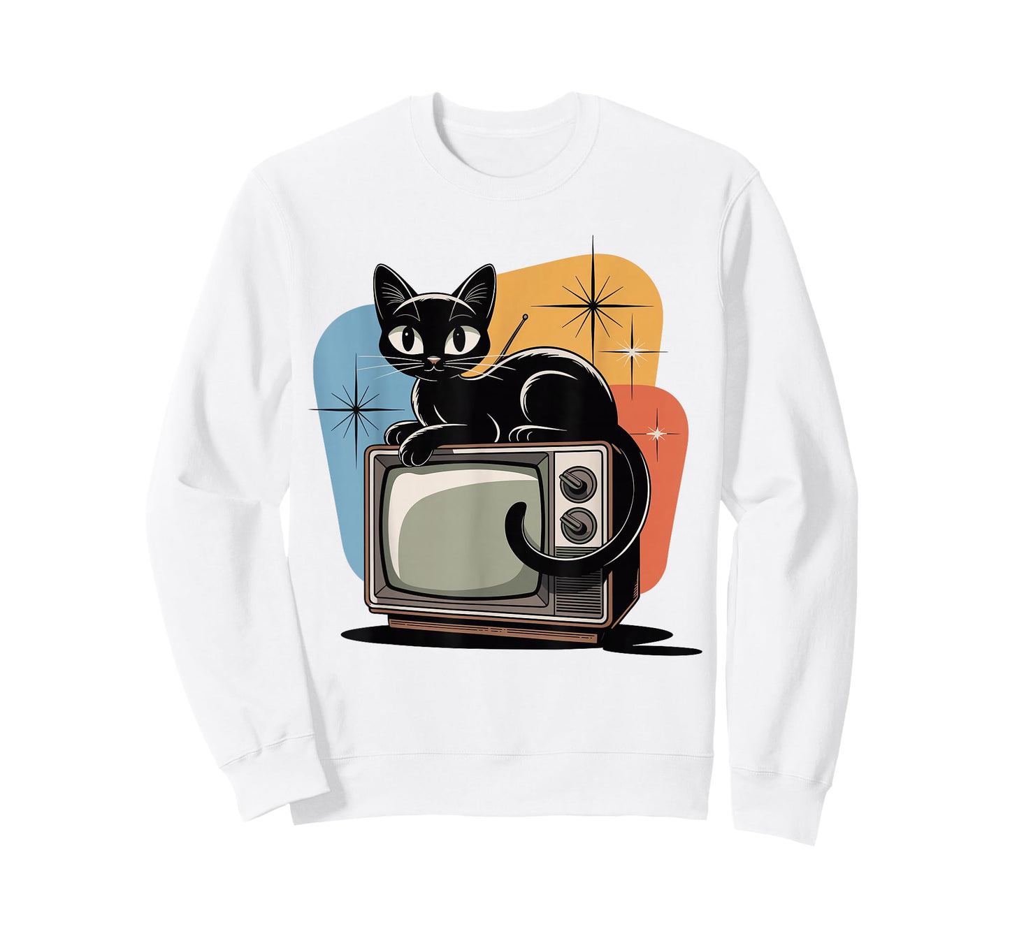 Atomic Age, Retro Cat, Vintage & Modern Mid-Century TV T-Shirt