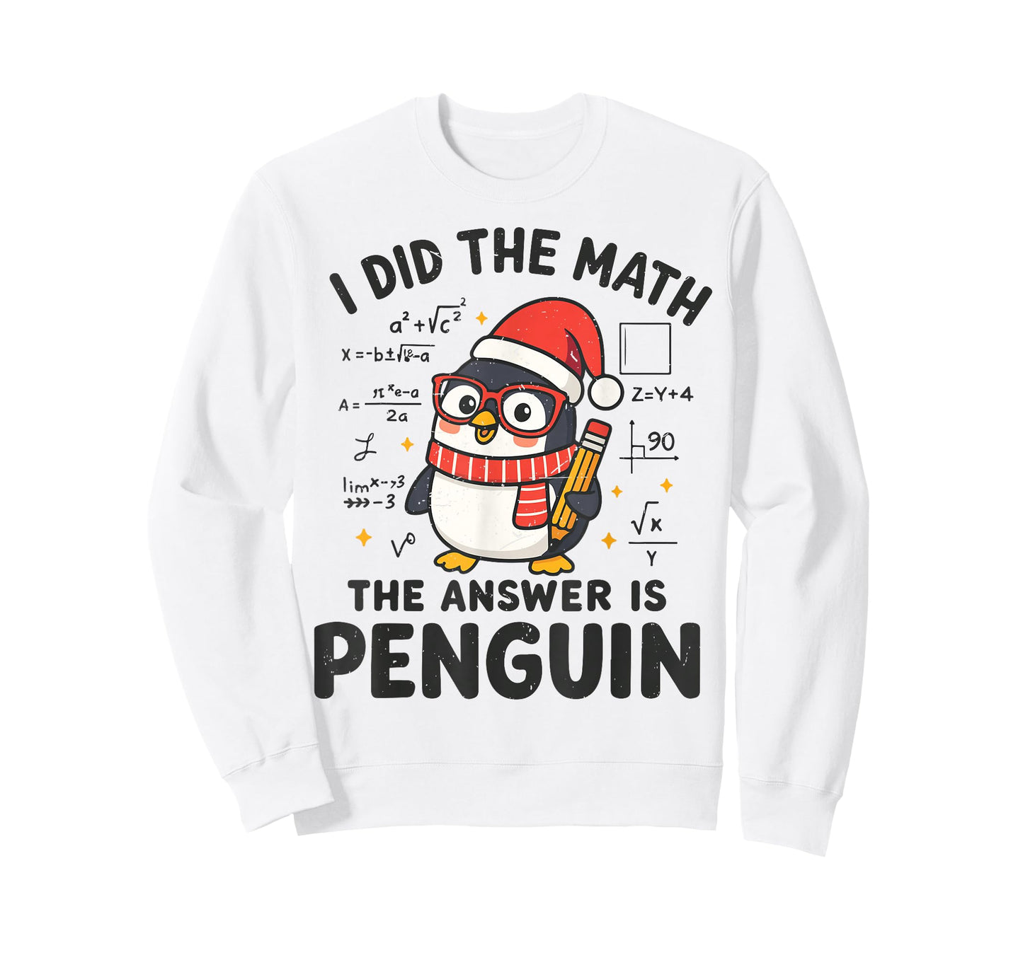 I Did The Math The Answer is Penguin Christmas Math Teacher T-Shirt