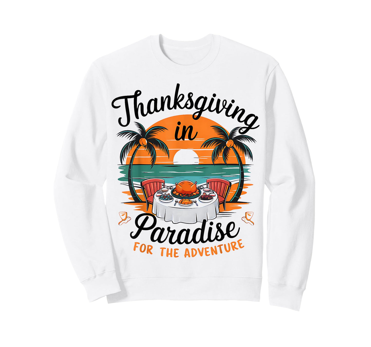 Thanksgiving Beach Paradise Holiday Tropical Travel T-Shirt