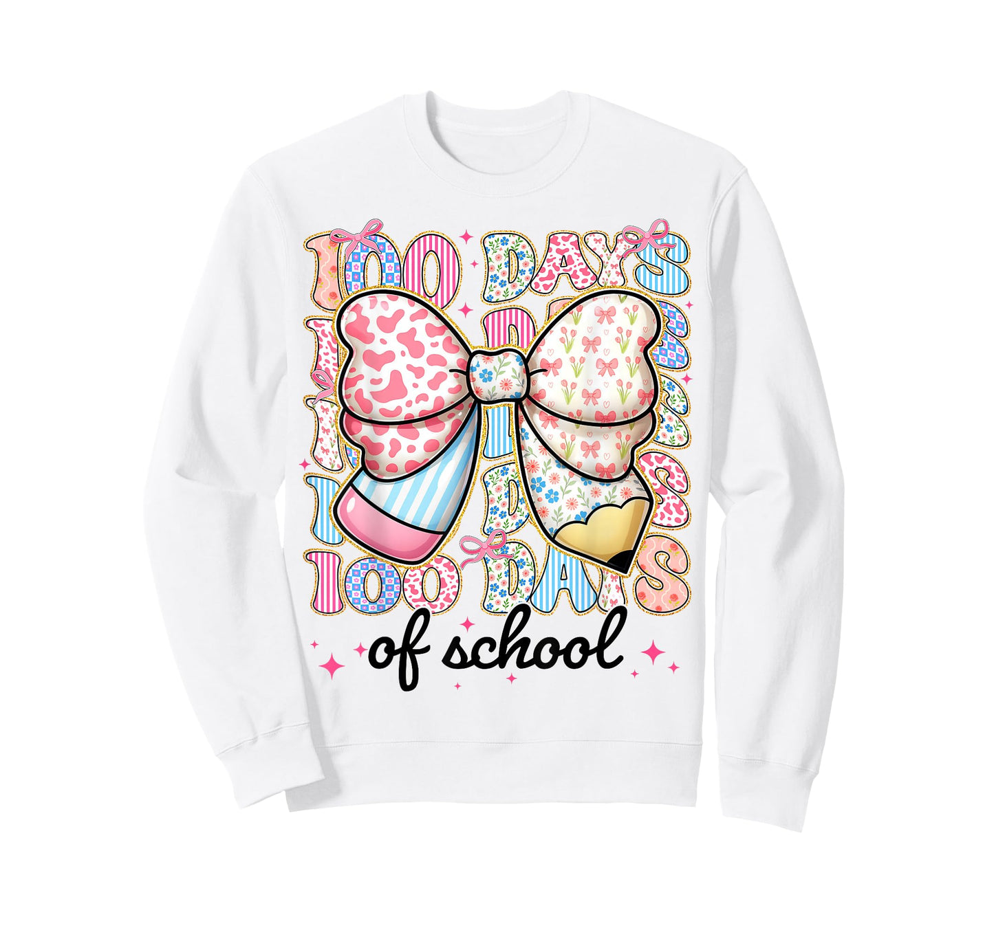 Happy 100 Days of School Coquette 100th Day Teachers Girls T-Shirt