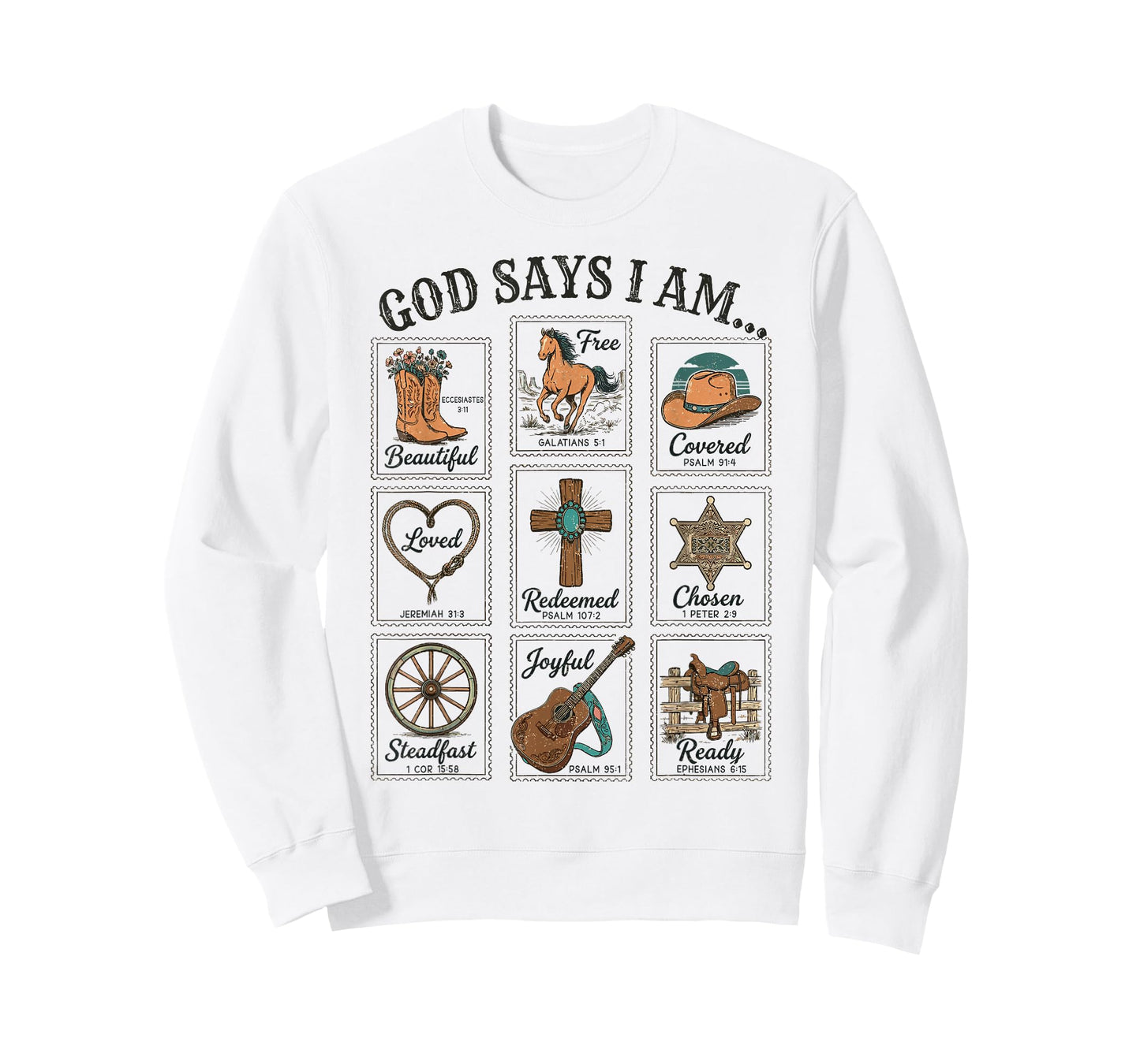 God Says I Am Bible Verses for Christian Cowgirl T-Shirt