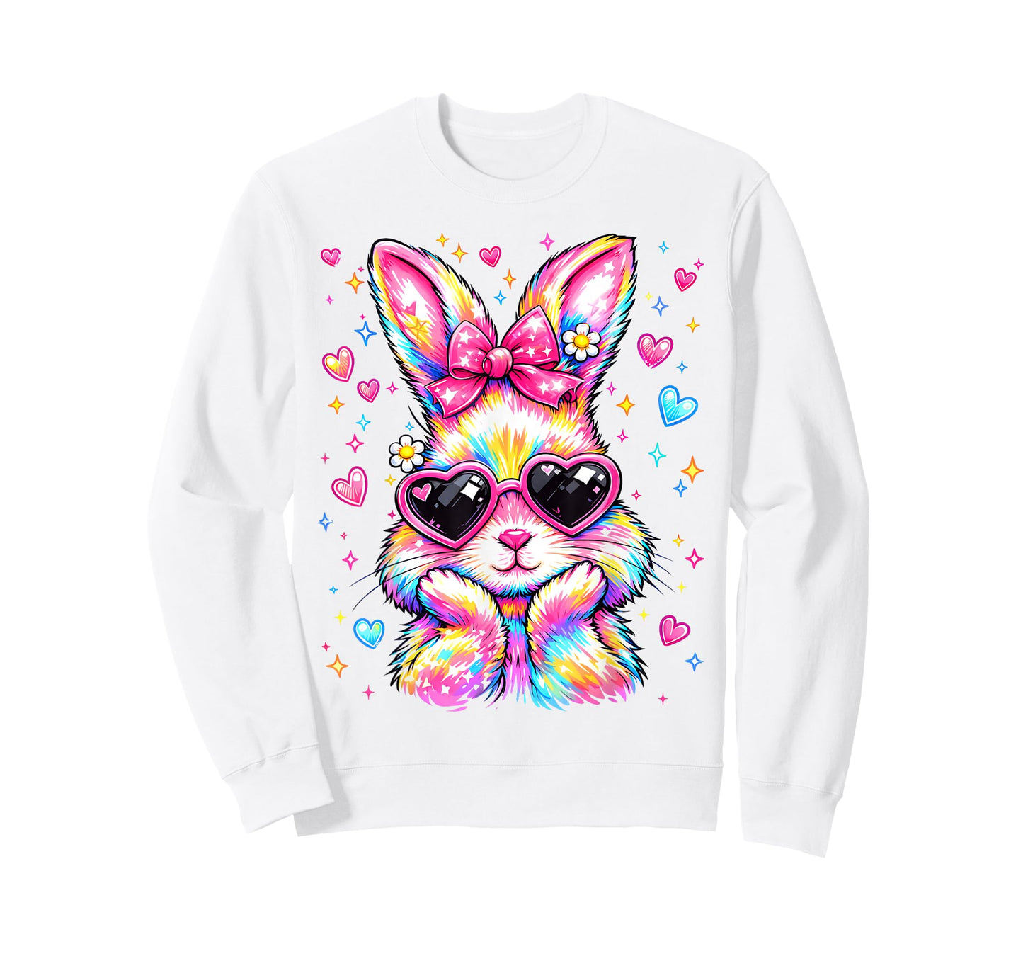 Cute Coquette Tie Dye Rabbit Easter Bunny Women Girl Kid T-Shirt