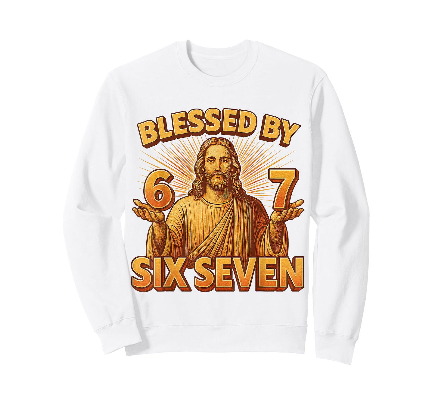 Six Seven Gen Alpha Blessed by 6 7 Jesus 67 Meme Christian T-Shirt