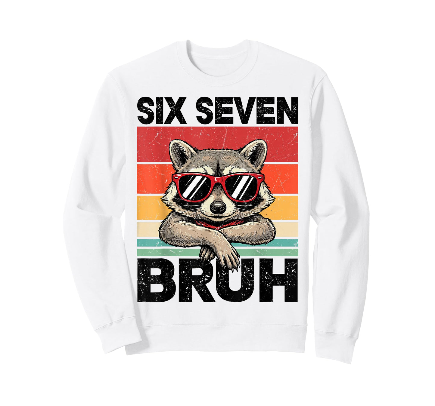 Funny 67 Meme Boys Kids 6 7 Six Seven Bruh Raccoon T-Shirt