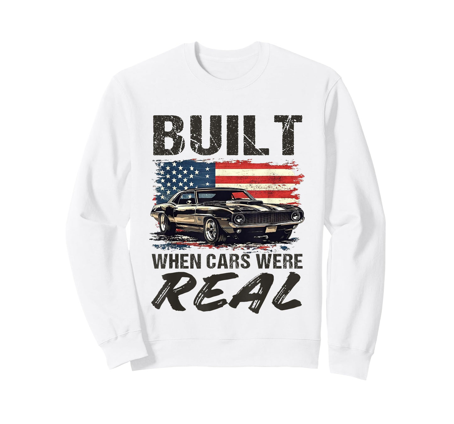 Retro Built When Cars were Real Funny Old Classic Car Lover T-Shirt