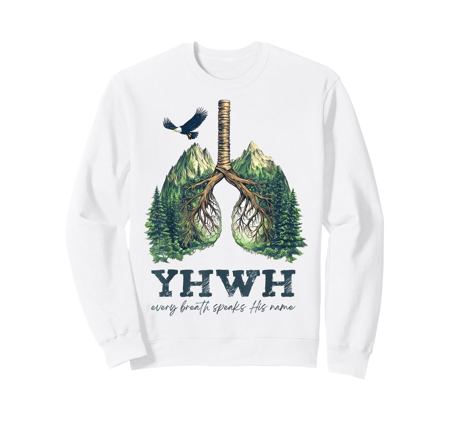 Jesus YHWH Lungs Christian Every Breath Speak His Name Faith T-Shirt