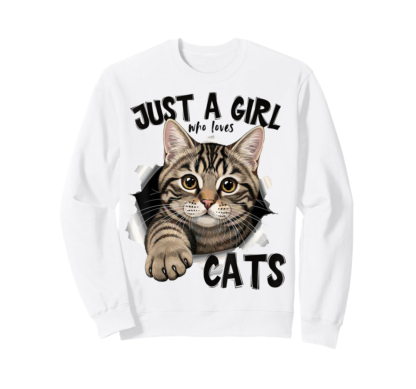 Just a Girl who Loves Cats Women who Rescue Cats and Kittens T-Shirt